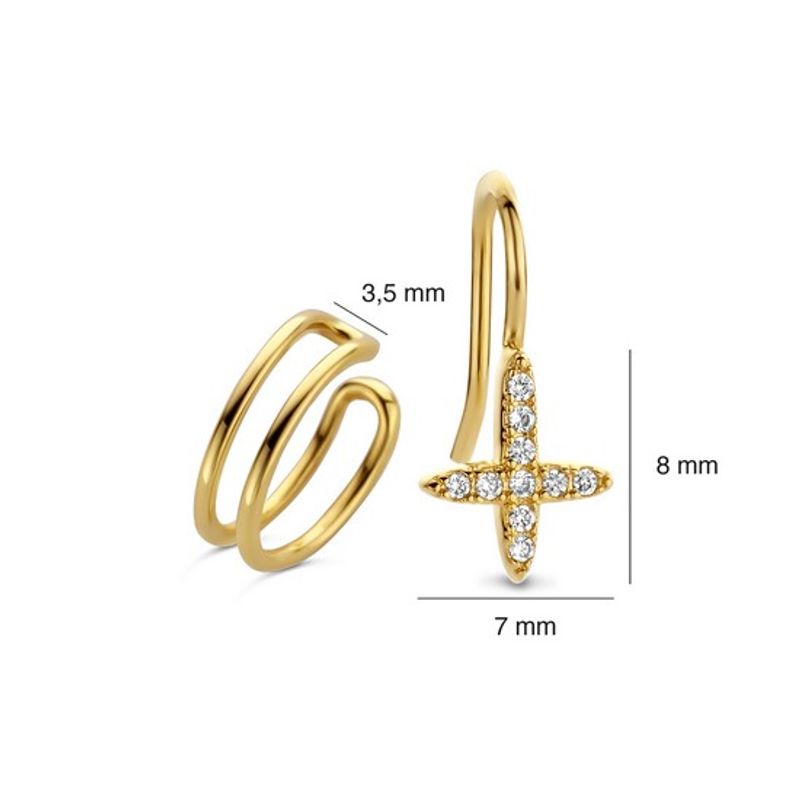 Set cercei Ear Cuff - Aur ionizat